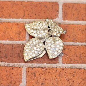 Vintage Elven Multi Leaves Silver Tone Clip - W26